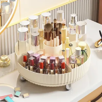 360 Degree Rotating Storage & Organization Makeup Storage Cosmetics Display Stand & Makeup Storage Box