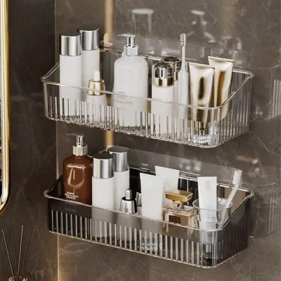 Acraylic Wall Mounted Bathroom Shelf – side view
