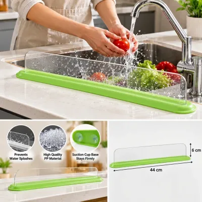 Acrylic Sink Splash Guard with Suction Base