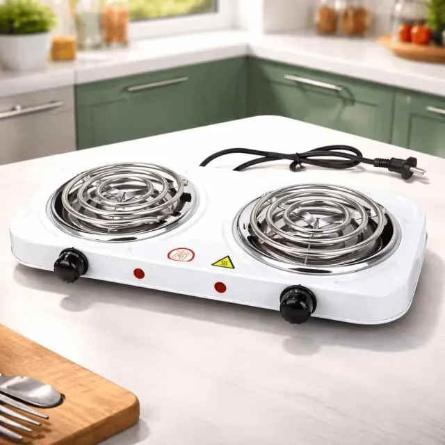 Electric Double Stove – front view