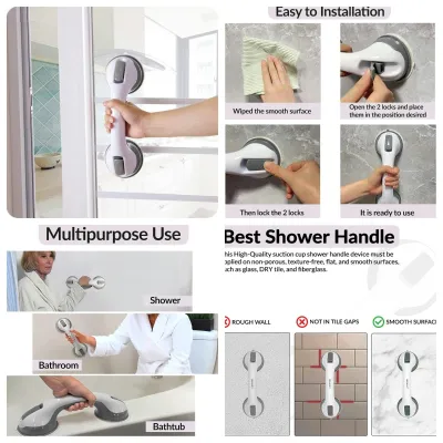 Helping Handle for Bathroom Safety - Dual Suction Grab Bar – packaging box for shower handle