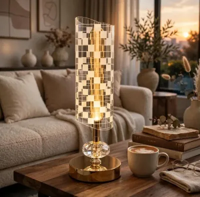 Luxury Crystal Table Lamp – Give your home a royal look with warm, soft lighting.