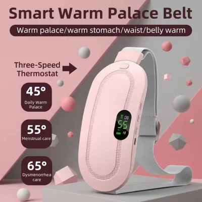 Smart Warm Palace Period Cramp Belt shown standing upright with gray adjustable elastic strap