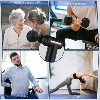 Rechargeable smart facial gun massager – shown in use