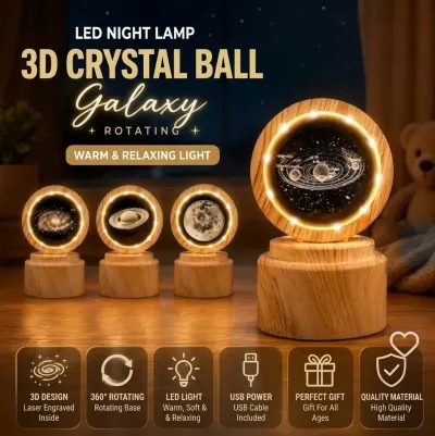 Rotating Crystal Table Lamp