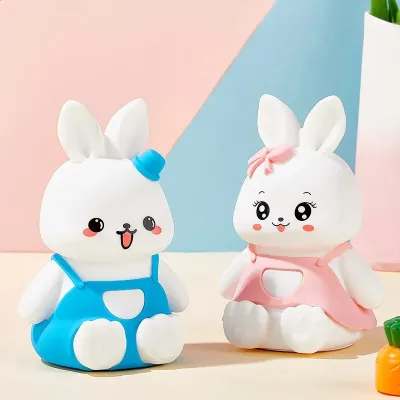 Silicone Bunny Night Light - Cute RGB LED Lamp 181