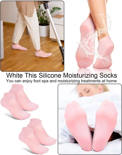 Silicone Gel Socks for Dry Cracked Heels – soft silicone gel heel socks
