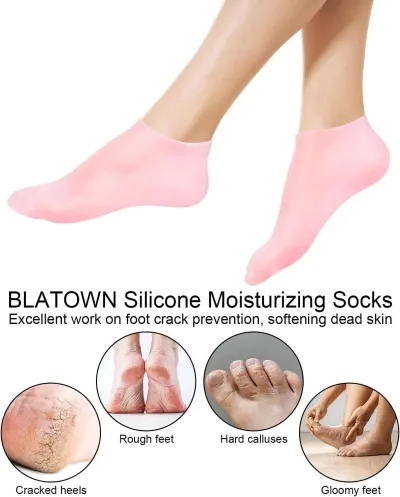 Silicone Gel Socks for Dry Cracked Heels – foot care silicone gel socks