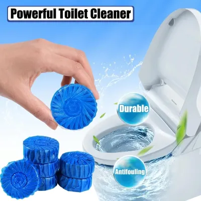 10Pcs Toilet Cleaner Tablets Blue Bubble Tank Cleaner – back view